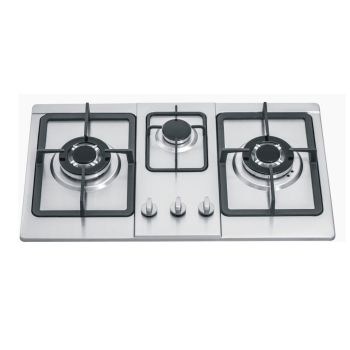 Encimera de gas de acero inoxidable de 3 quemadores|MGBS-765A|760mm
