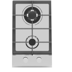 2 Burner Stainless Steel Gas Hob|MGBS-312B6|12 inch