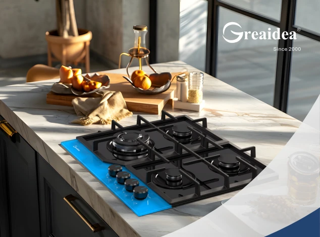 Greaidea's 4 burner glass gas hob