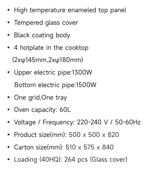 Details of Free Standing Oven KZ760-G5AB