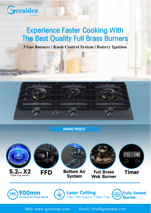 Greaidea's new product launch - three-burner high-end gas hob