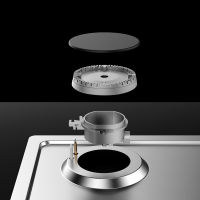 Encimera de gas de 5 quemadores con pintura nanométrica negra y esmaltada | 30 pulgadas | MBG-765TN/E | Compatible con ODM y OEM
