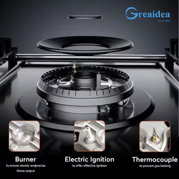 Greaidea's gas hob uses SABAF burner