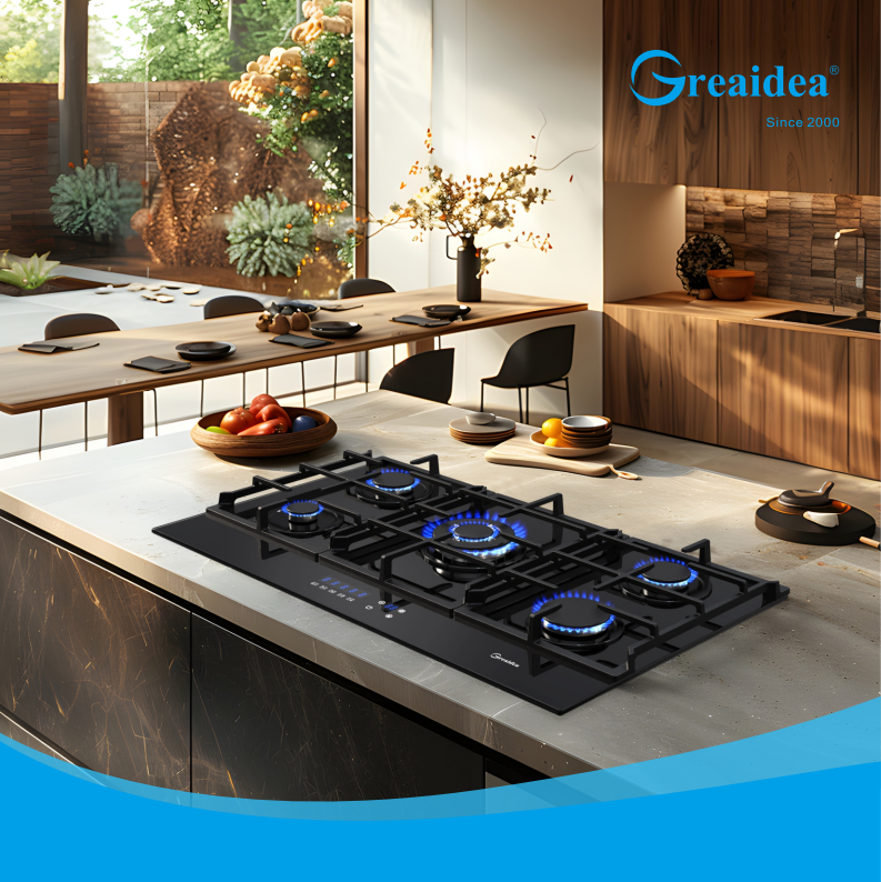 Greaidea five-burner gas hob