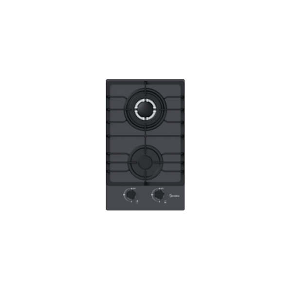 Placa de gas de vidrio de 2 quemadores MGBG-312T | 310 mm