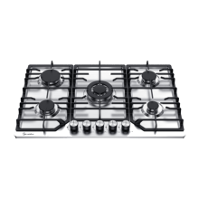 Placa de gas de acero inoxidable de 5 quemadores MGBS-765T | 760 mm