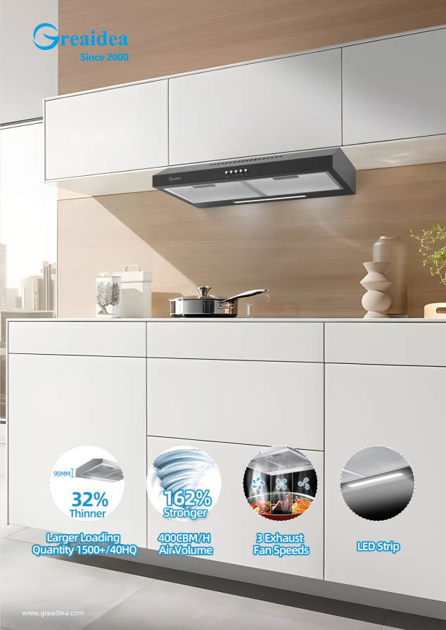 Unveiling the secret of kitchen magic - range hood, Greaidea keeps you away from the trouble of oil smoke!