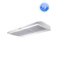 Campana extractora de escape delgada en blanco y negro MCHS-600B/W