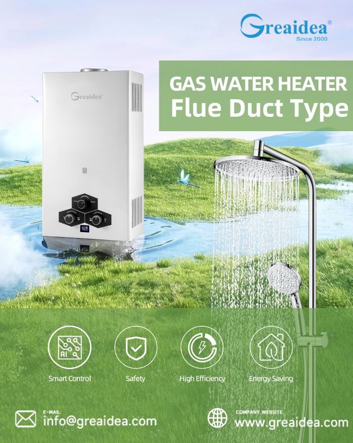 Calentador de agua a gas con bajas emisiones de NOx de Greaidea
