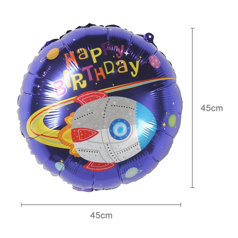 Blue Happy Birthday Foil Balloon