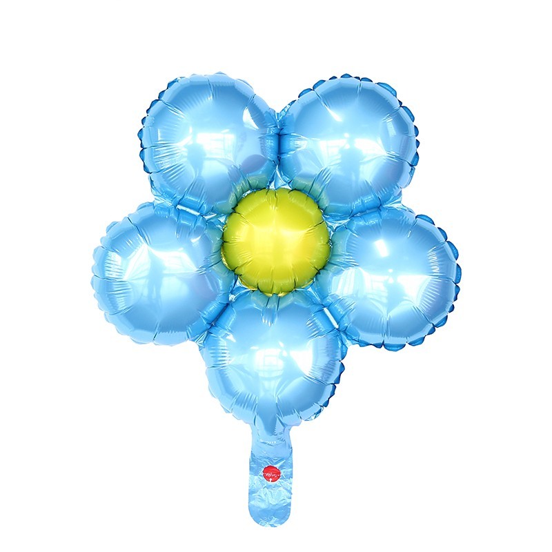 Blue Flower Foil Balloon