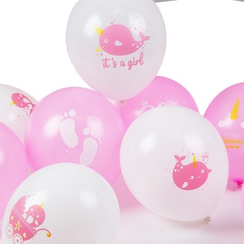 Whale Latex Balloons Wholesale | Girls Pink Ocean Themed Birthday Decorations Supplier