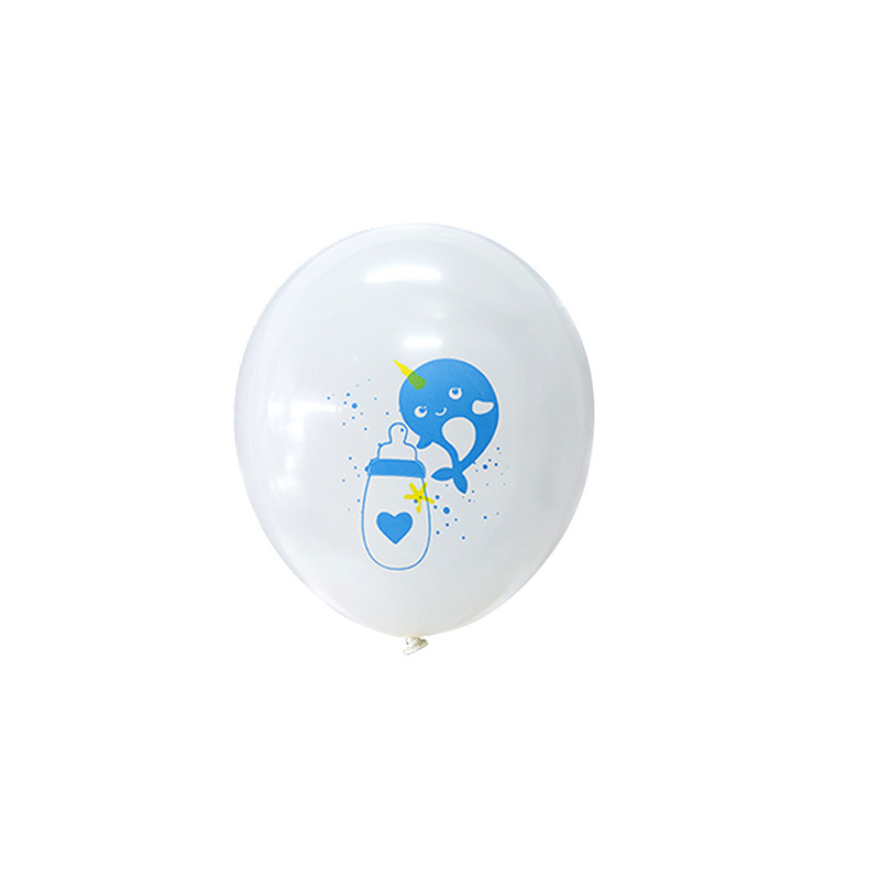 White Balloon-Baby Bottle Pattern