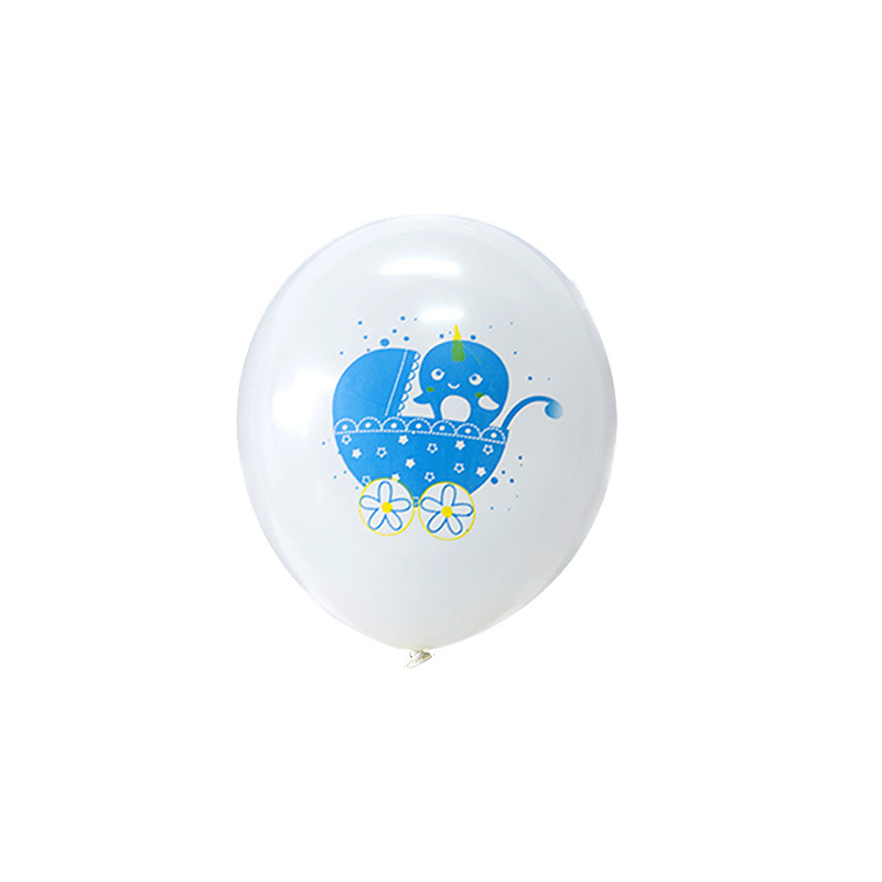 White Balloon-Baby Carriage Pattern