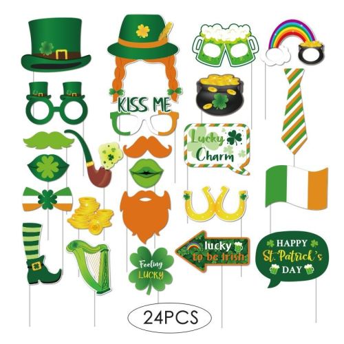 Photo Booth Requisiten für die St. Patrick's Day Party | Shamrock Themen-Kits Lieferant