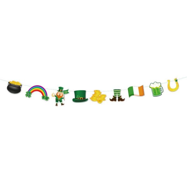 Shamrock Hanging Banner Decor for Fireplace Indoor Outdoor | St. Patrick's Day Party Banner Supplier