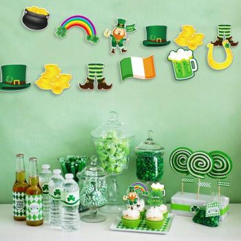 Shamrock Hanging Banner Decor for Fireplace Indoor Outdoor | St. Patrick's Day Party Banner Supplier