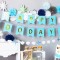 Pennant Banners for Boys Party Decor | Baby Blue Happy 100 Day Themed Party Supplies Wholesale