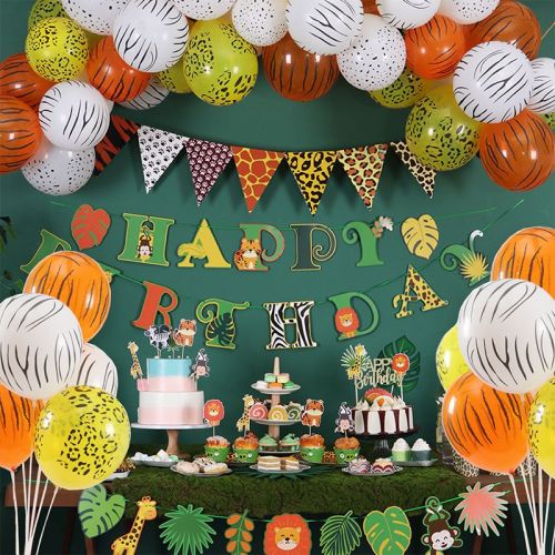 Fournisseur de ballons en latex de la jungle | Ballons à imprimé animal Safari pour la vente en gros de décorations de fête