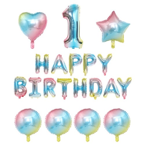 Ballons pour décorations de fête d'anniversaire pour enfants | Fournisseur de ballons en aluminium dégradé arc-en-ciel