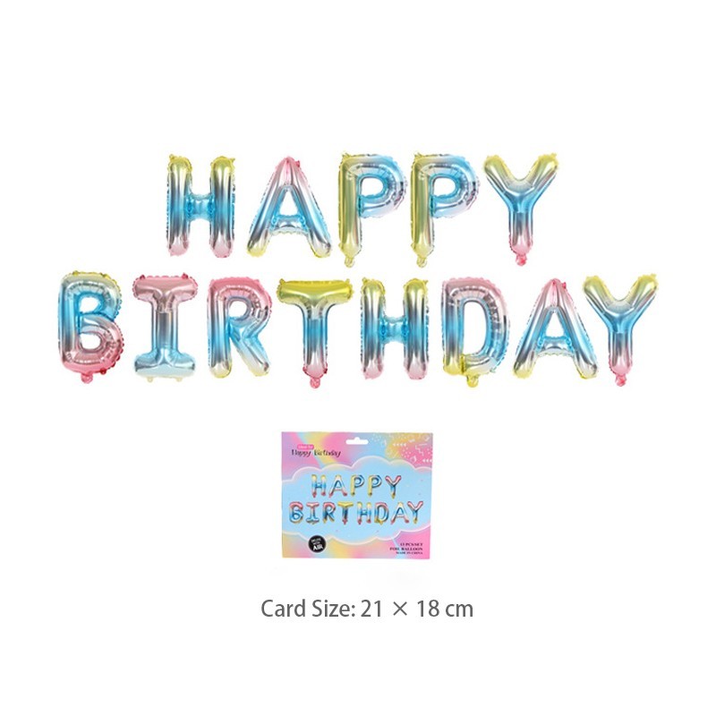  colorful gradient happy birthday balloons