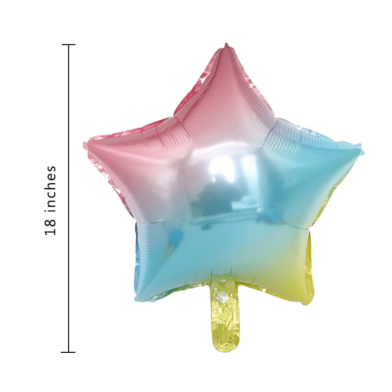 colorful gradient star foil balloon