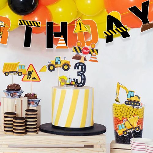 Fournitures de fête d'anniversaire de construction en gros | Articles de fête sur le thème des camions de construction pour garçons