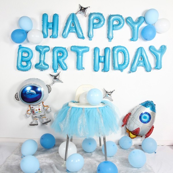 Astronaut Rocket Balloons | Boys Space Birthday Themed Foil Balloons Kit Decorations Wholesale