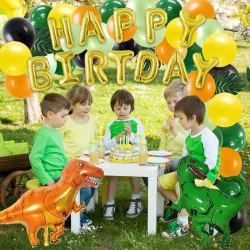 JOYEET Kit de guirlande d'arc de ballons pour garçons et filles | Vente en gros de fournitures de fête d'anniversaire de dinosaure