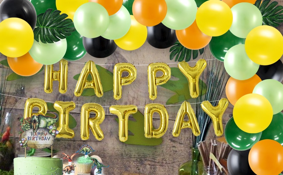 gold happy birthday banner