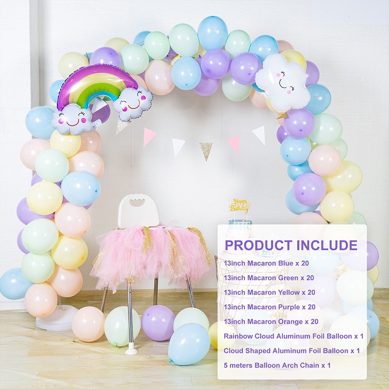 macaron balloon arch for girls