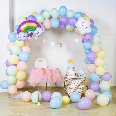 Macaron Balloons Arch for Girls | Pastel Rainbow Baby Shower Birthday Party Decorations Supplier