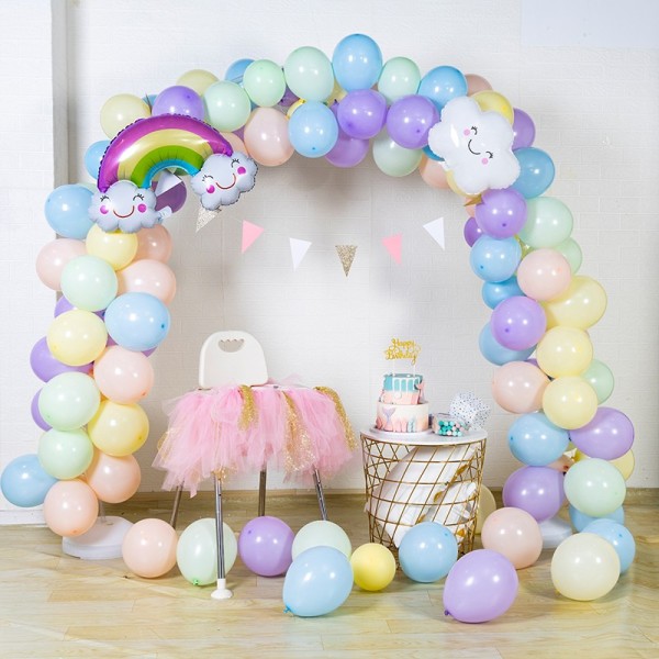 Arche de Ballons Macaron pour Filles | Fournisseur de décorations de fête d'anniversaire de douche de bébé arc-en-ciel pastel