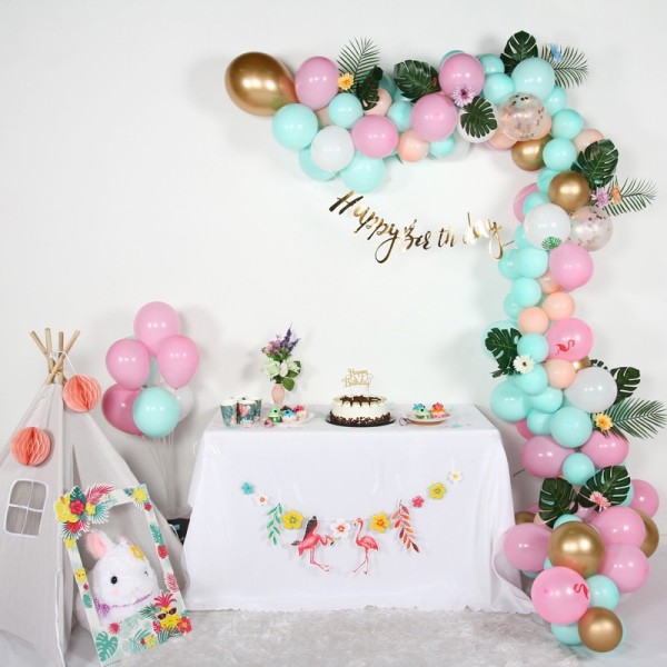 Großhandel Luftballons Garland Arch | Dschungel-Flamingo-Safari-Party-Dekorationszubehör