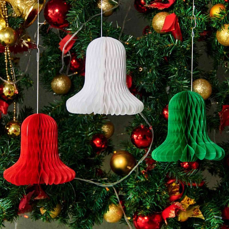 Christmas hanging honeycomb decorations