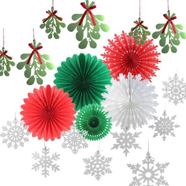Wholesale Hanging Snowflakes Leaves Ornaments | Winter Christmas Party Decorations Kit Supplier