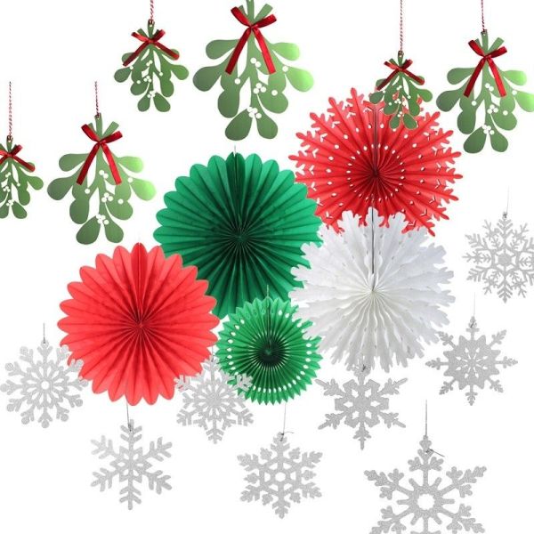Großhandel hängende Schneeflocken Blätter Ornamente | Winter-Weihnachtsfeier-Dekorations-Kit-Lieferant
