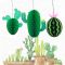 SUNBEAUTY Cactus Watermelon Honeycomb Decorations Kit for Party Supplies Wholesale