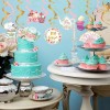 Tea Party Hanging Swirl Decorations for Tea Theme Baby Shower Girls Birthday Decor Supplier