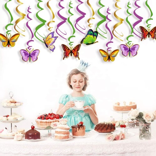 Papillon Suspendu Tourbillons Décorations pour Tea Party Baby Shower Filles Anniversaire Décor Fournisseur