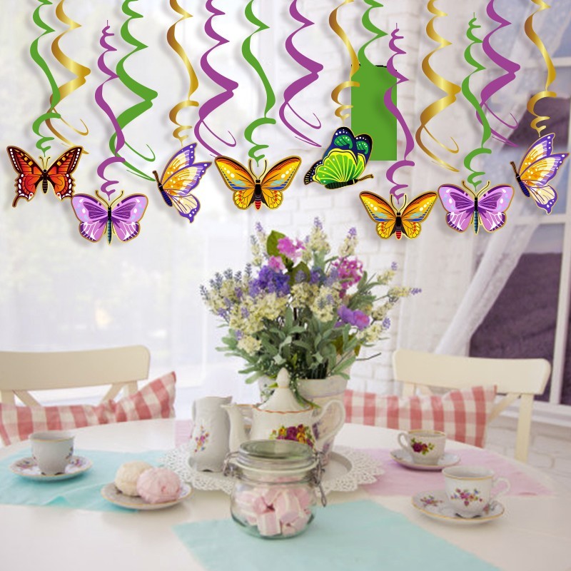 Butterfly Hanging Swirls