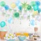 Birthday Party Decorations | Mint Green Themed Happy Birthday Banner Tissue Pompoms Wholesale