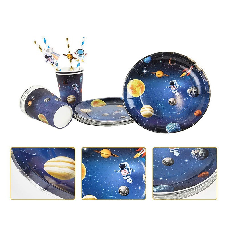 outer space party tableware