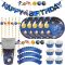 Paper Plates Straws Cups Banner Cake Toppers Wrappers | Universe Planet Party Decorations Supplier