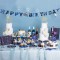 Paper Plates Straws Cups Banner Cake Toppers Wrappers | Universe Planet Themed Party Decorations