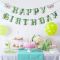 Happy Birthday Banner | Green Summer Spring Butterfly Birthday Party Decorations Wholesale