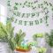 Happy Birthday Banner | Green Summer Spring Butterfly Birthday Party Decorations Wholesale