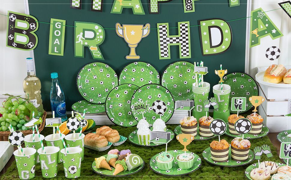 Soccer Theme Party Supplies set