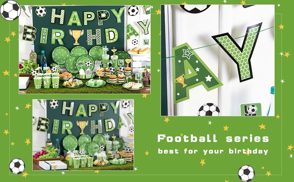 Soccer Theme Party Supplies set