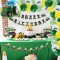 Happy Birthday Banner Tractor Balloon Garland Cupcake Toppers | Farm Tractor Themed Party Supplies